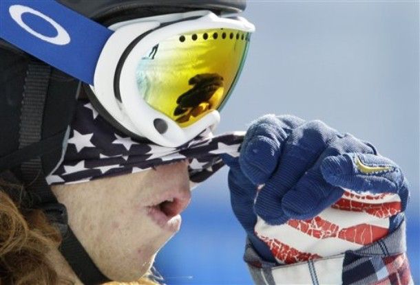 Shawn White at the Olympics with his Handkerchief
